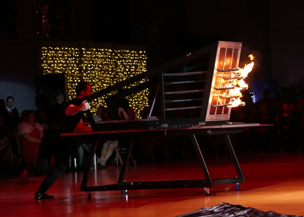 Matthew McGurk Stage Illusionist Fire Spiker Illusion at Party